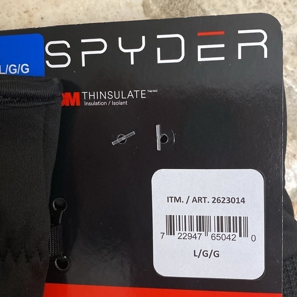 NWT Spyder Core Conduct Gloves 3M Thinsulate touchscreen compatible leather L - Picture 7 of 9